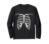 Scheletro Rib Cage Dripping Bones Halloween Maglia a Manica