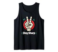 Scheletro Segno della Pace Stay Sharp Grafica Canotta