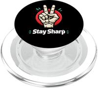 Scheletro segno della pace Stay Sharp grafica PopSockets PopGrip per MagSafe