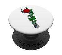 Scheletro serpente mano mela rossa gotico vintage boho serpente PopSockets PopGrip Adesivo