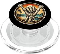 Scheletro Shaka gesto della mano Vintage Surfing Surfer Surf Fan PopSockets PopGrip per MagSafe
