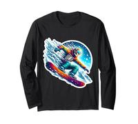Scheletro Snowboard Snowboarder Cool Snowboard Fan Adolescenti Maglia a Manica