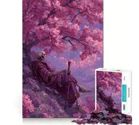 Scheletro sotto un albero di ciliegio in fiore - Puzzle da 1000 pezzi per adolescenti - Gioco di logica solido - Divertimento rilassante - Taglio di precisione - Articolo regalo di Babbo Natale