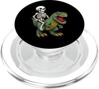 Scheletro spaventoso che cavalca il dinosauro di T Rex spettrale PopSockets PopGrip per MagSafe