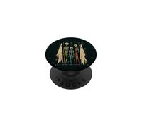 Scheletro spettrale retrò fantasma Halloween metà secolo moderno PopSockets PopGrip Adesivo