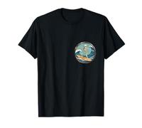 Scheletro Surfing Vintage Surfer Surf Retro Onde Amante del Mare Maglietta