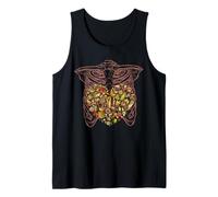 Scheletro Torso Cuore Pancia Cultura Messicana Foodie Amante Canotta