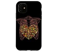 Scheletro Torso Cuore Pancia Cultura Messicana Foodie Amante Custodia per iPhone 11