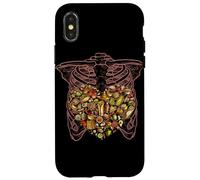 Scheletro Torso Cuore Pancia Cultura Messicana Foodie Amante Custodia per iPhone X/XS