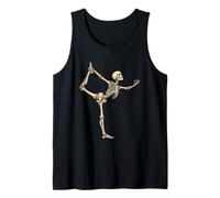 Scheletro Yoga in Piedi Bow Posa Yogi Umorismo Canotta