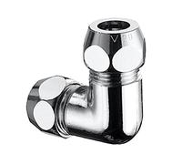 Schell doppio raccordo a vite a gomito per tubo in rame Ø 8 mm, 064450699, Universal cromo [Rubinetteria Bagno > Accessori di Montaggio per Rubinetteria Bagno]
