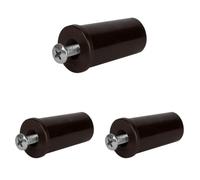 Schellenberg 10258 Set da 4 tappi d'arresto avvolgibili, blocca tapparelle 24 x 39 mm incl. viti, marrone, 39 mm, Set di 12 Pezzi