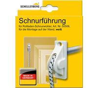 Schellenberg 11034 Guida molla a spirale, corda per tapparelle da fino a 5 mm di diametro, riduce l'usura delle corde, spaziatura dei fori 45 mm, bianco, Schnurführung