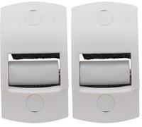 Schellenberg 15650 Duo Lunga Maxi Guida per Cinghie di Avvolgibili con Guarnizione per Correnti d'Aria e Rullo Guida (Confezione da 2)