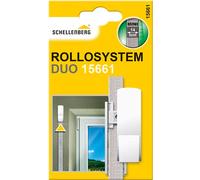 Schellenberg 15661 DUO PLUS pesanti, con guarnizione a spazzola e rullo guida larghezza (sistema, senza rimuovere la cinghia tapparella, bianco, MINI 14 mm
