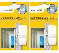 Schellenberg 15670 Duo Plus Maxi Guida per Cinghie di Avvolgibili con Guarnizione per Correnti d'Aria, paraspifferi (Confezione da 2)