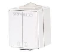 Schellenberg 25010 Interruttore per Controllo Manuale Motore Tenda da Sole, Montato in Superficie, Bianco