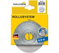 Schellenberg 36102 Cintino per tapparelle avvolgibili 23 mm x 6 m - sistema Maxi, cinghia tapparella grigio