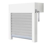 Schellenberg 39045 39045-Set di Tende avvolgibili in PVC, 75 x 50 cm, Colore: Bianco/Grigio, accorciabile in Altezza, Larghezza, incl. Isolamento EPS e Accessori per Il Montaggio Fai da Te