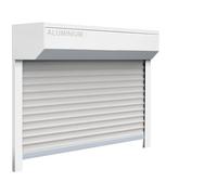 Schellenberg 39064 39064-Set finestre, Sistema Mini, 115 x 90 cm, Colore: Bianco/Grigio, per tapparelle Esterne a 45° in Alluminio, con Guide e Ganci in PVC