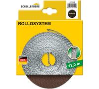 Schellenberg 41104 Cintino avvolgibili 14 mm x 12 m-Sistema Mini, Cinghia tapparella Marrone