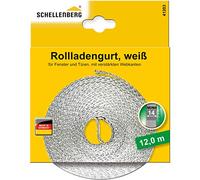 Schellenberg 41203 - Cinghia per tapparelle, 14 mm/12.0m, bianco
