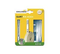 Schellenberg 44304 Kit di riparazione cintino per tapparelle, Larghezza del nastro sistema, lunghezza 4,3 m, beige, MINI 14 mm