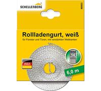 Schellenberg 46003 Cinghia per tapparelle Mini 14 mm, 6 m, bianco