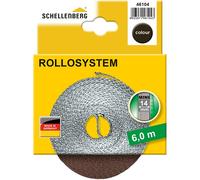 Schellenberg 46104 Cintino per tapparelle avvolgibili 14 mm x 6 m - sistema Mini, cinghia tapparella marrone