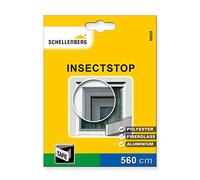 Schellenberg 50028 Adesivi per zanzariera rete in fibra di vetro e alluminio, nastro di fissaggio per zanzariere 5,6 m, bianco