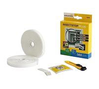 Schellenberg 50029 Nastro adesivo Plus per zanzariera in poliestere, fibra di vetro e tessuto di alluminio, lunghezza 5,6 m, inclusi accessori di montaggio, bianco