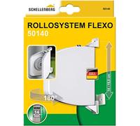 Schellenberg 50140 Avvolgitore Flexo Mini Bianco, Pieghevole Aperto, per tapparelle avvolgibili, 14 cm, Girevole a 180, Spaziatura dei fori 14-15,5 cm