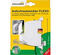 Schellenberg 50153 Avvolgitore a vite Flexo Mini, bianco, Interasse fori 14-15,5 cm