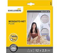 Schellenberg 50311 Plus 2,5 m x 12 m, zanzariere Doppi, Montaggio a soffitto sopra Il Letto, Inclusi Ganci e tasselli a Vite, Bianco, letti a due piazze