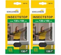 Schellenberg 50715 Zanzariera finestra per finestre fino a 130 x 150 cm, zanzariere senza perforazione, incl. nastro di fissaggio, antracite (Confezione da 2)