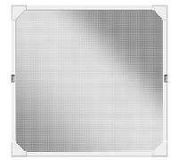 Schellenberg 50742 Zanzariera magnetica con tessuto REFLECTION 100x120 cm, senza perforazione, finestre per zanzariere con telaio magnetico, bianco