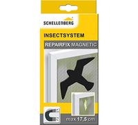 Schellenberg 50777 Set di riparazione con magnete per zanzariera, 98 x 175 mm, nero, für Polyester, Fiberglas, Alugewebe