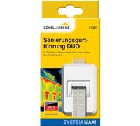 Schellenberg 51207 Guida della cinghia tapparella DUO Maxi bianco, con guarnizione a spazzola, per cinghia da 18-23 mm di larghezza, senza rimuovere la cinghia tapparella