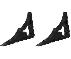 Schellenberg 66303 Fermaporta/fermafinestra, Nero Fermaporta e Porta a Cuneo, Durevole e Resistente alle intemperie, Colore, 1x (Confezione da 2)