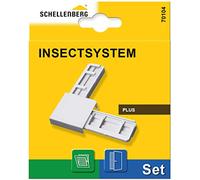 Schellenberg 70104 Porta Accessori, Set di connettori angolari Plus per finestre e Porte a zanzariera, Bianco Antracite