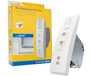 Schellenberg Avvolgitore elettrico per tapparelle RolloDrive 45, superficie della tapparella fino a 4 m², larghezza del nastro 23 mm, forza di trazione 7 kg, con timer automatico e alimentazione