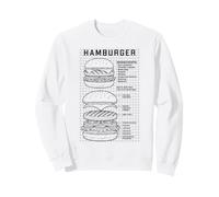 Schema del Progetto di Hamburger Cheeseburger Hamburger Chef Divertente Felpa