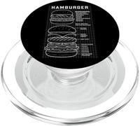 Schema del progetto di hamburger Cheeseburger Hamburger Chef divertente PopSockets PopGrip per MagSafe