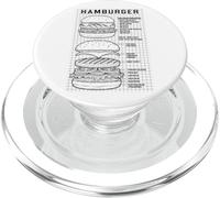 Schema del progetto di hamburger Cheeseburger Hamburger Chef divertente PopSockets PopGrip per MagSafe