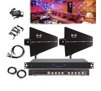 Schema di distribuzione dell'alimentazione dell'antenna UHF, schema di microfono wireless con antenne direzionali attive, 8 porte di ingresso e uscita, per palcoscenici, matrimoni