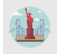 Schema Di Punto Croce Di Florashell - STATUA DELLA LIBERTÀ D'AMERICA
