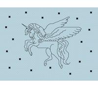 Schema Di Ricamo A Punto Croce Di Florashell - Unicorno Blackwork