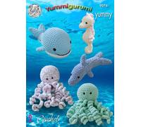 Schema Di Uncinetto King Cole Yummy Snuggle Octopus Whale Seahorse Dolphin 9076