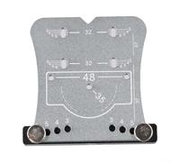 Schema per cerniera in alluminio, 35 mm, per cerniere a scomparsa, strumento di allineamento di foratura di precisione, costruzione anodizzata, ebanisti e falegnami fai da te (argento)