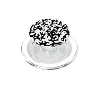 schema psichedelico trippy astratto bianco e nero PopSockets PopGrip per MagSafe